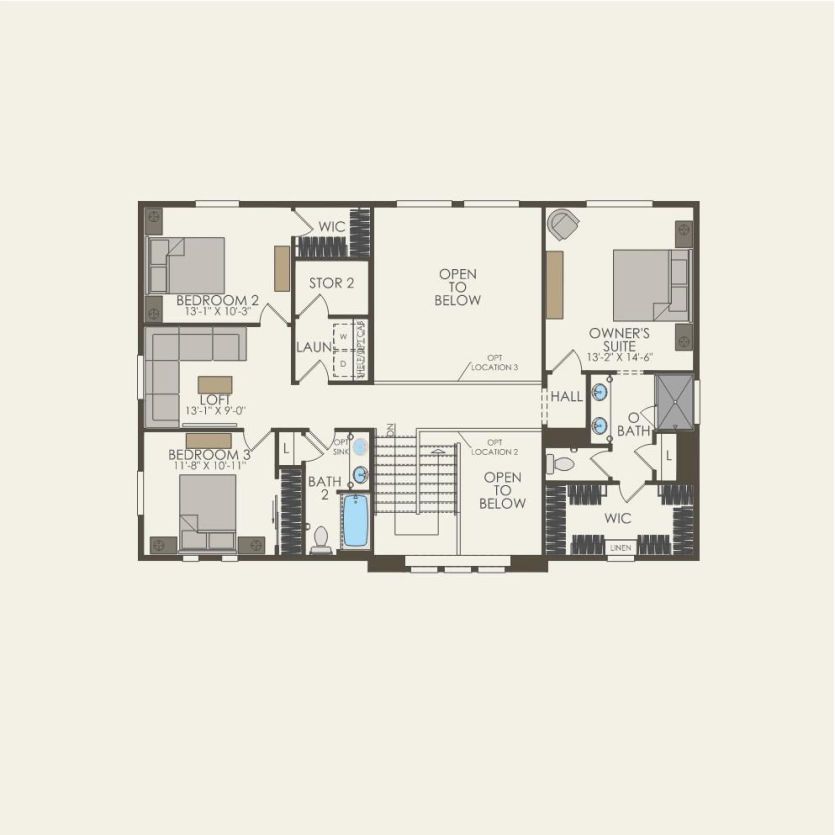 Second Floor 4 br / 3 ba