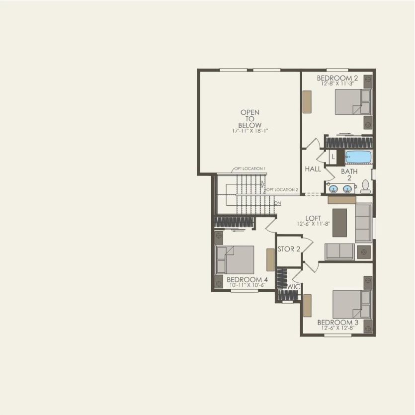 Second Floor 4 br / 2.5 ba
