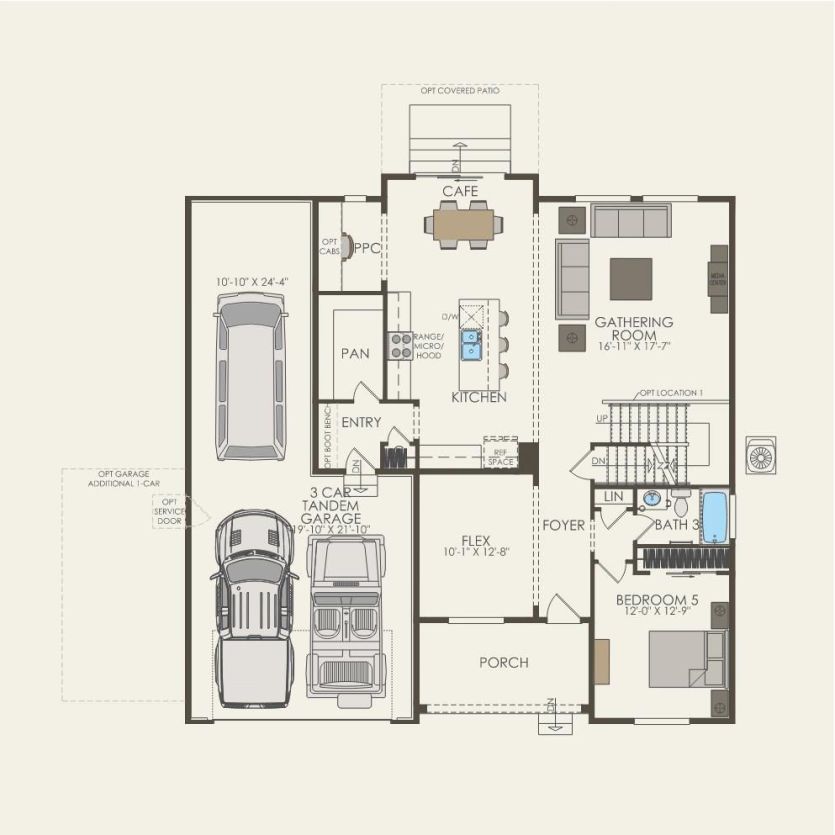 First Floor 5 br / 3 ba