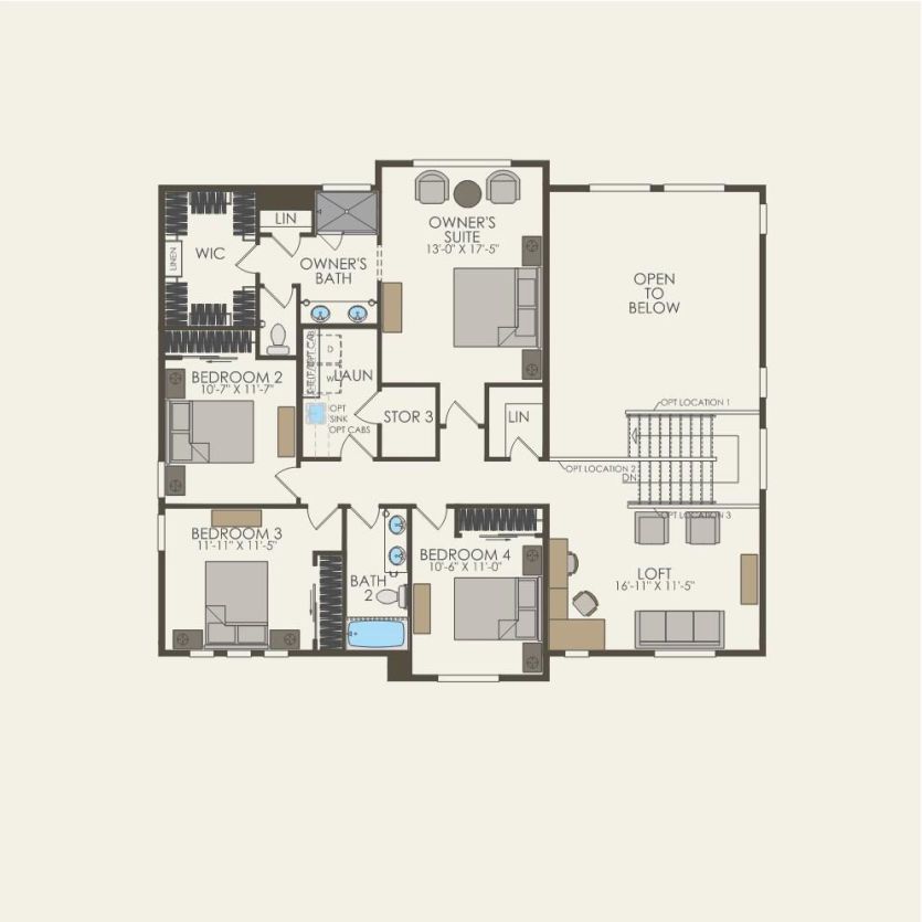 Second Floor 5 br / 3 ba