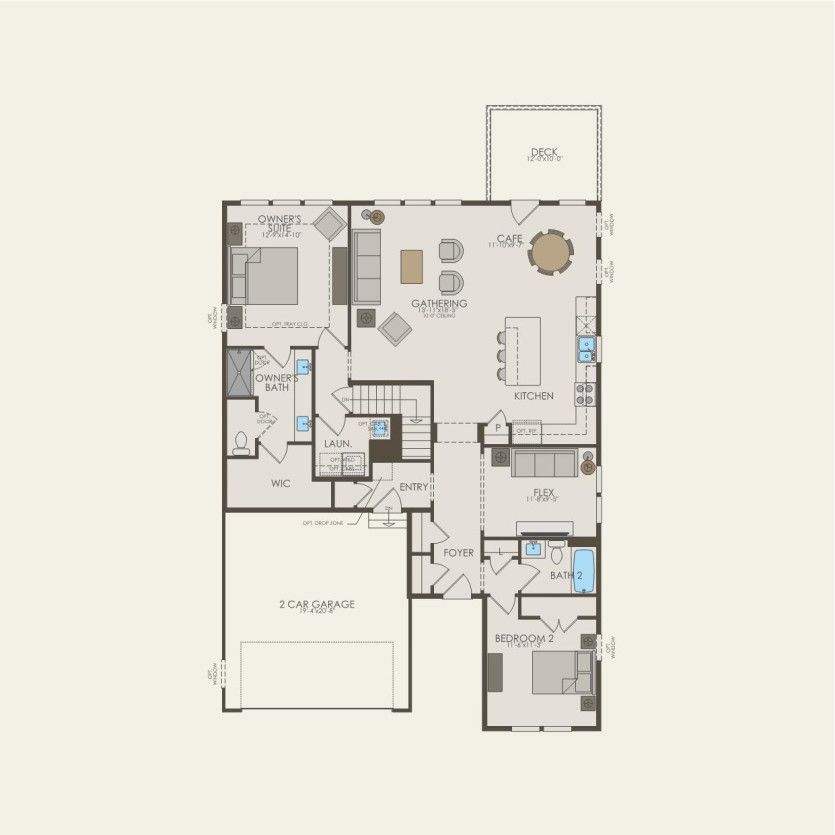First Floor 2 br / 2 ba