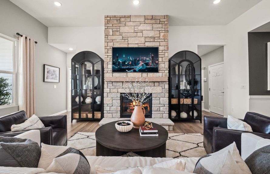 Stunning Stone Fireplace