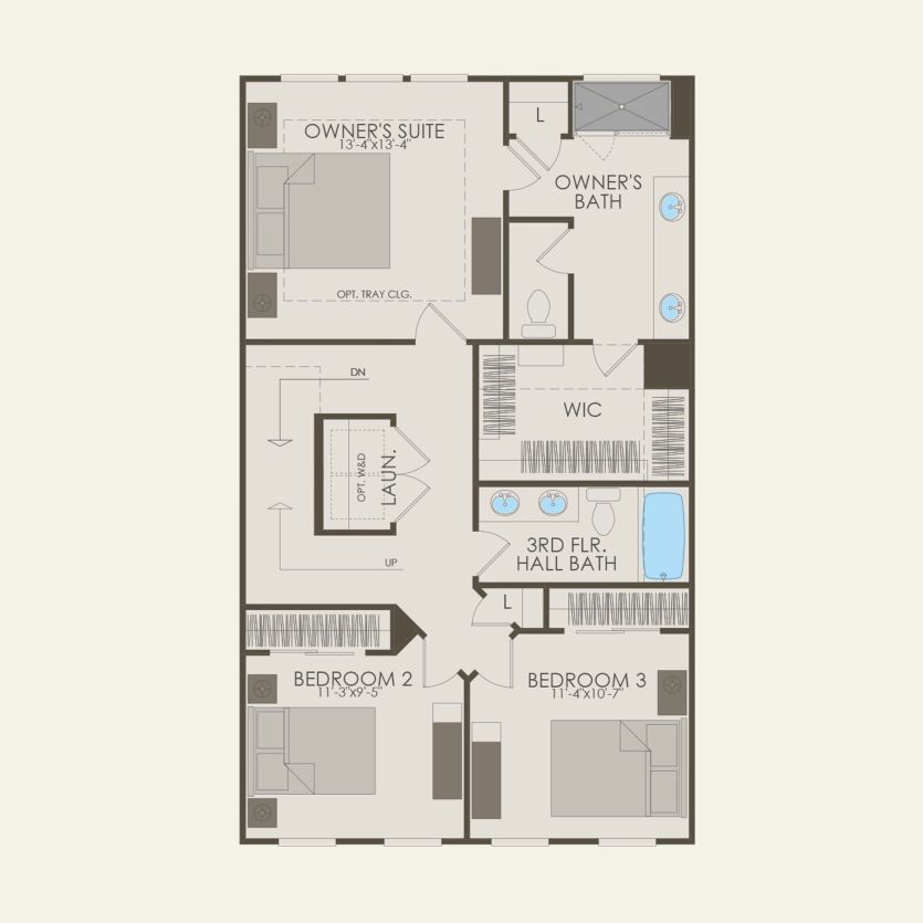 Third Floor 3 br / 2.5 ba