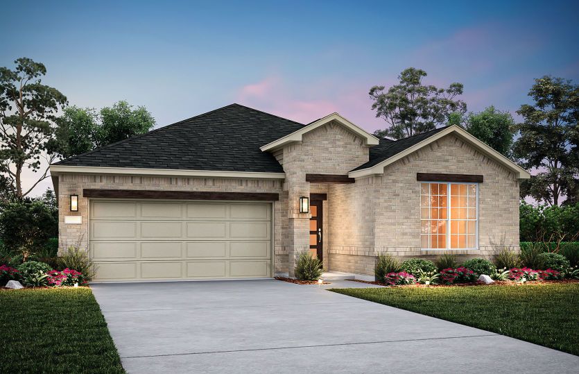 The Orchard, a one-story home with 2-car garage, shown with Home Exterior 32