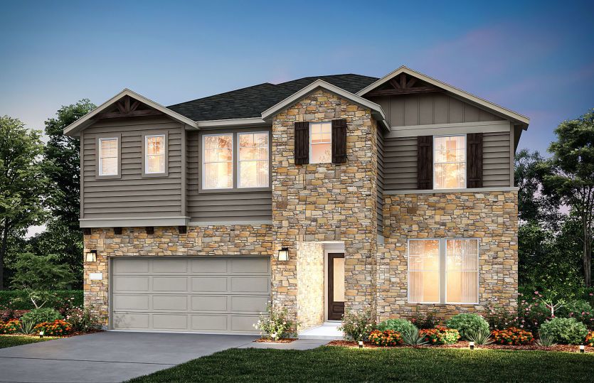 The Sweetwater, a two-story home with 2-car garage, shown with Home Exterior 40