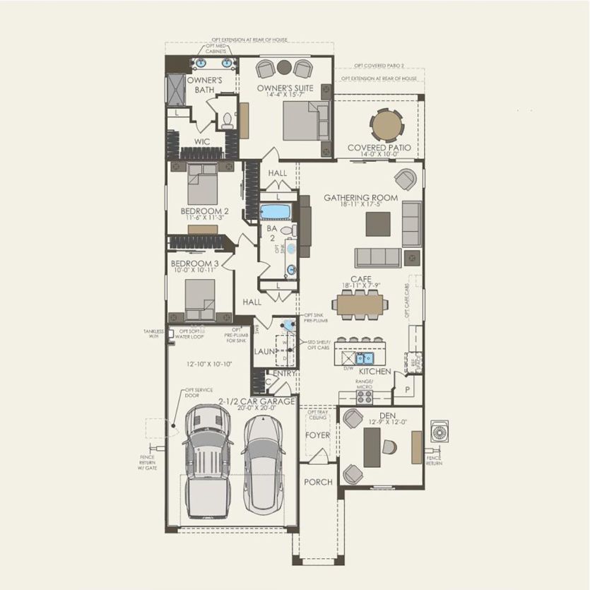 First Floor 3 br / 2 ba