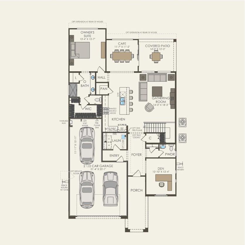First Floor 4 br / 2.5 ba