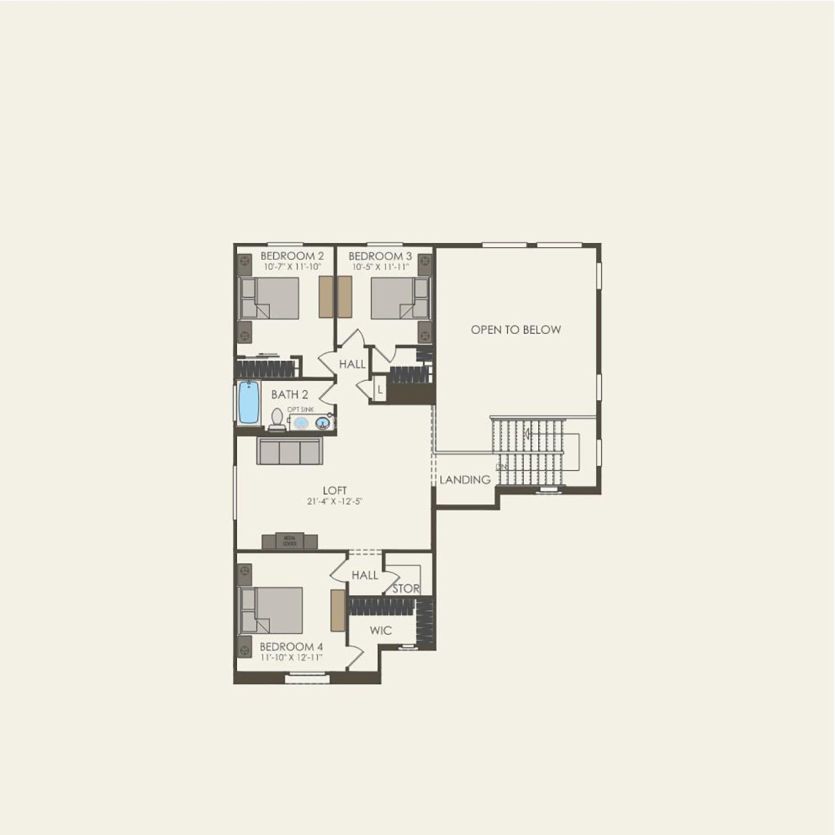 Second Floor 4 br / 2.5 ba