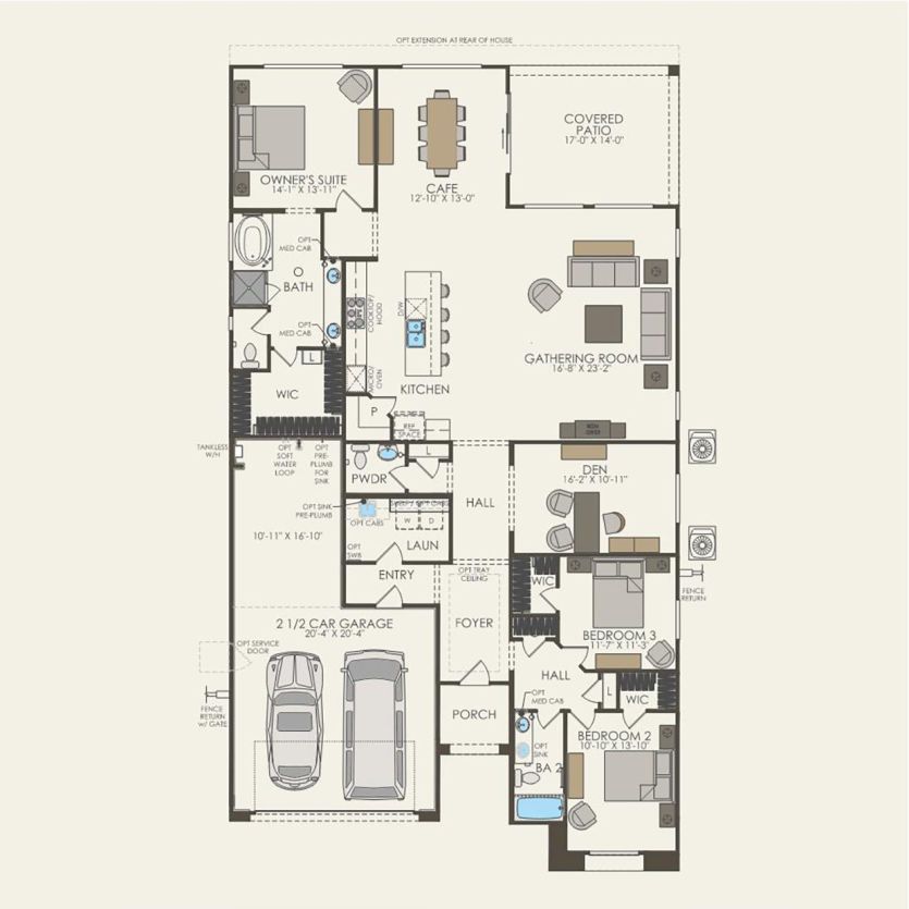 First Floor 3 br / 2 ba