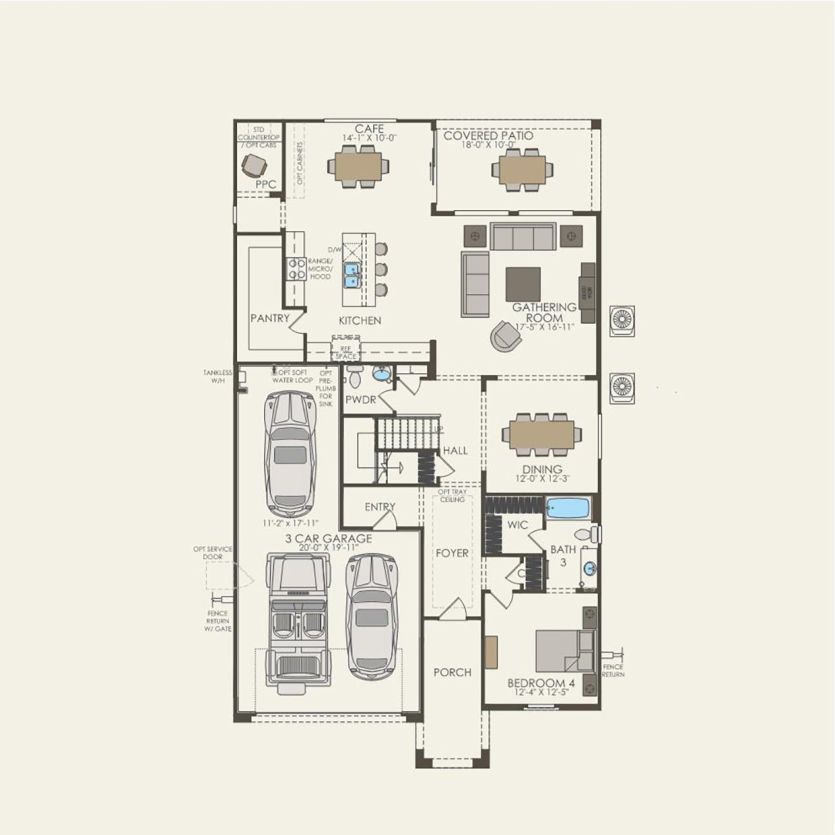 First Floor 4 br / 3 ba