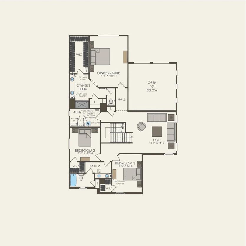 Second Floor 4 br / 3 ba