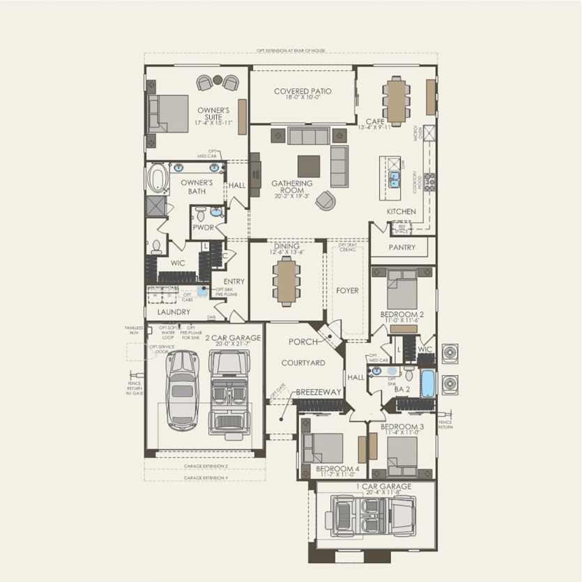 First Floor 4 br / 2 ba