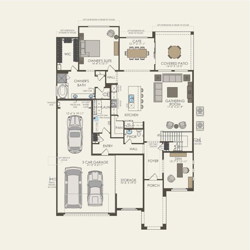 First Floor 5 br / 3 ba