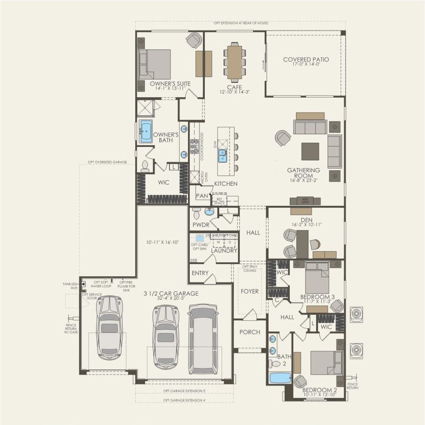 First Floor 4 br / 2.5 ba