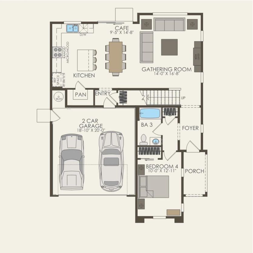 First Floor 4 br / 3 ba