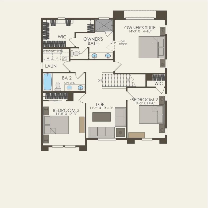 Second Floor 4 br / 3 ba