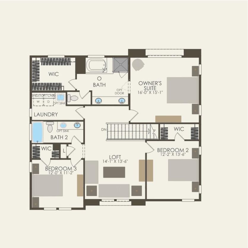 Second Floor 4 br / 3 ba