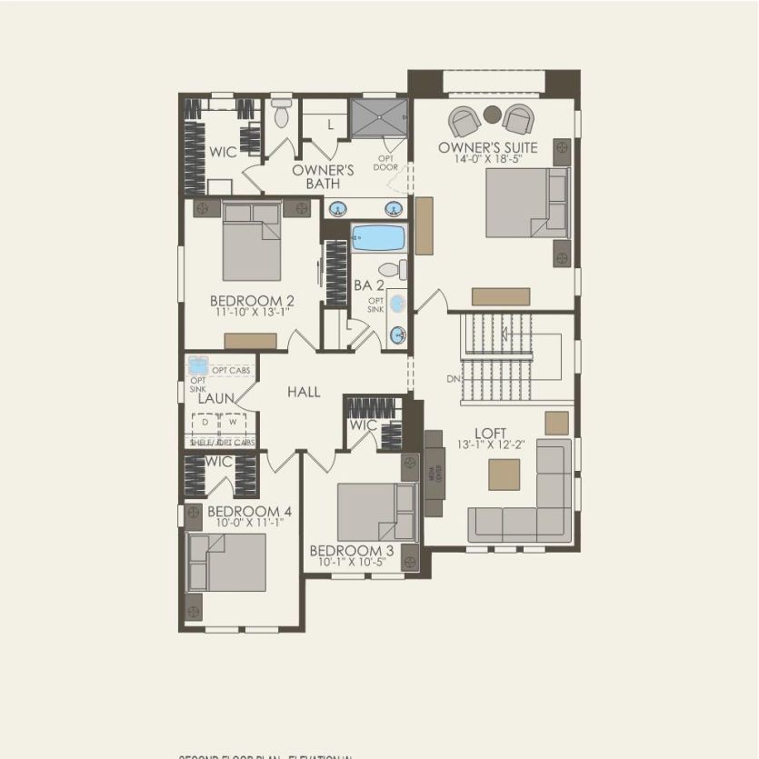 Second Floor 5 br / 3 ba