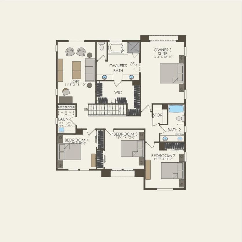 Second Floor 5 br / 3.5 ba