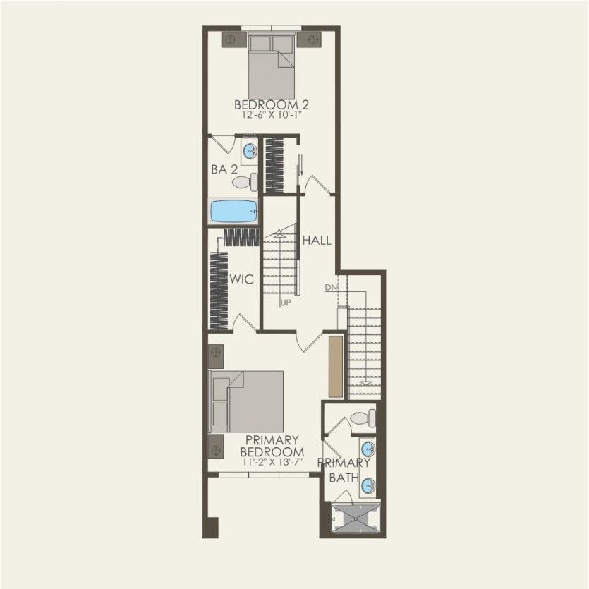 Third Floor 2 br / 2.5 ba