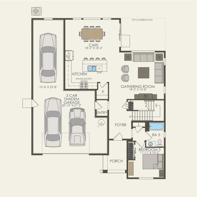 First Floor 5 br / 3 ba