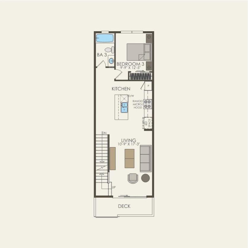 Second Floor 3 br / 3 ba
