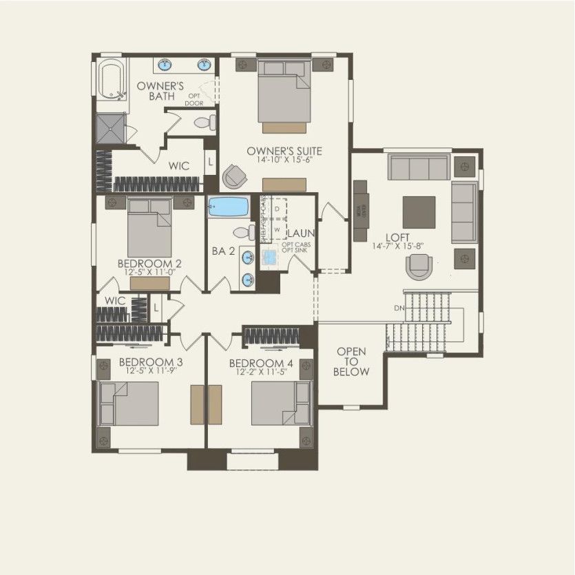 Second Floor 5 br / 3 ba