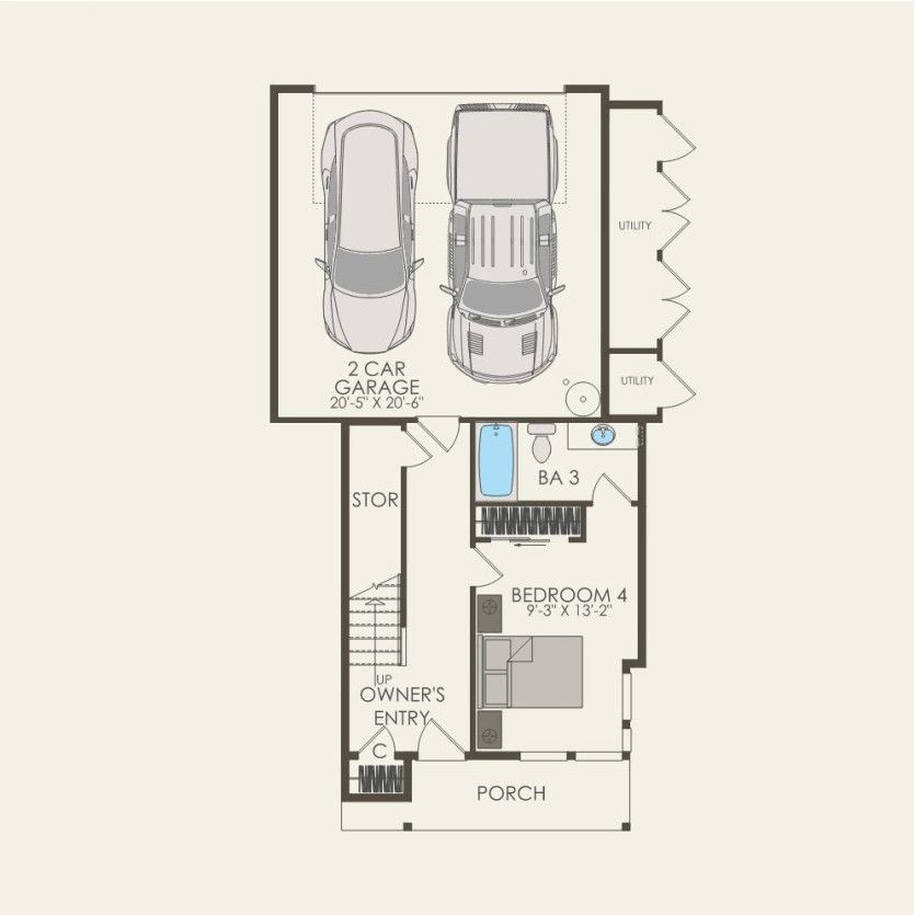 First Floor 4 br / 3.5 ba