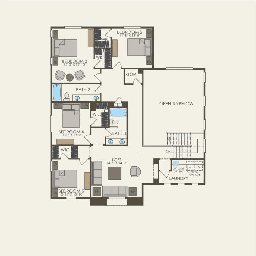 Second Floor 5 br / 3.5 ba