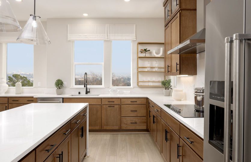 Kitchen with San Mateo views