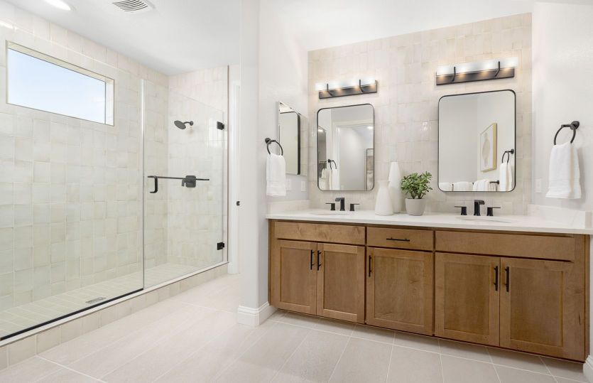Owner's bath with luxurious walk-in shower