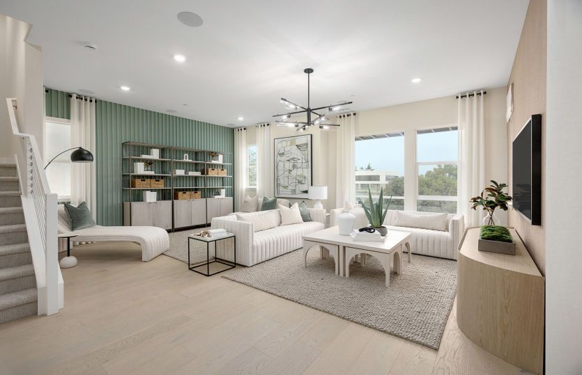 Gathering room with large windows
