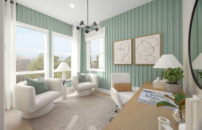 Cozy seating area off kitchen