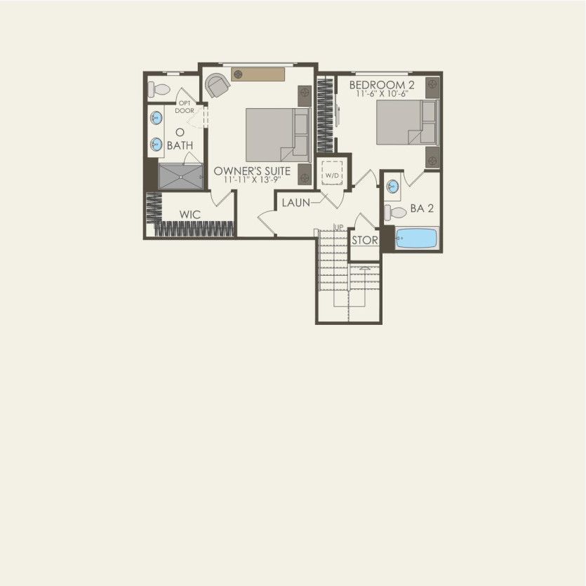 Third Floor 2 br / 2.5 ba