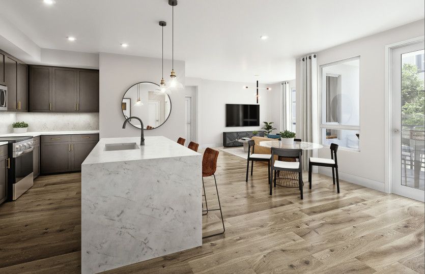 Luxurious kitchen with large center island