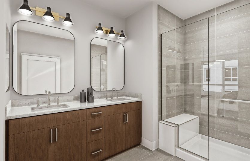 Owner's bathroom with walk in shower