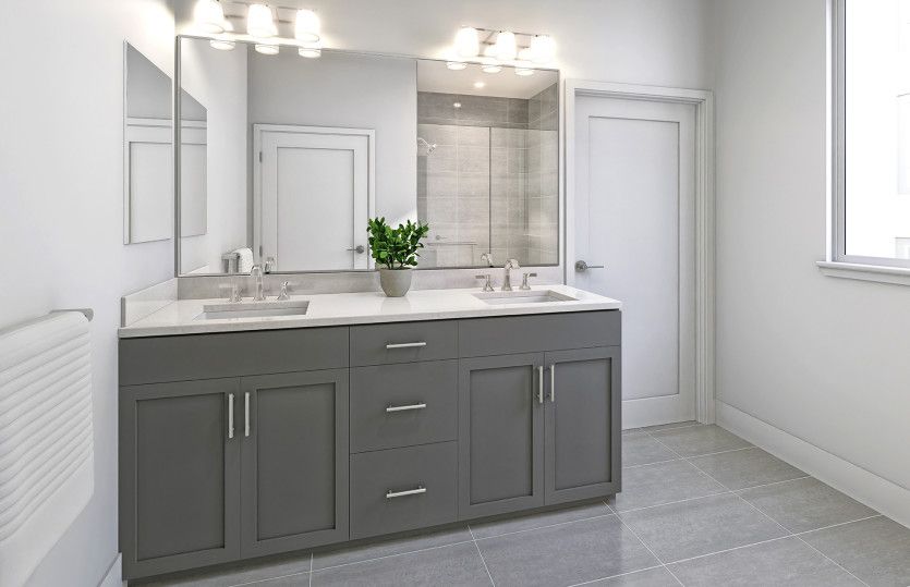 Owner's bathroom with double vanity