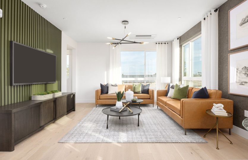 Spacious illuminated gathering room