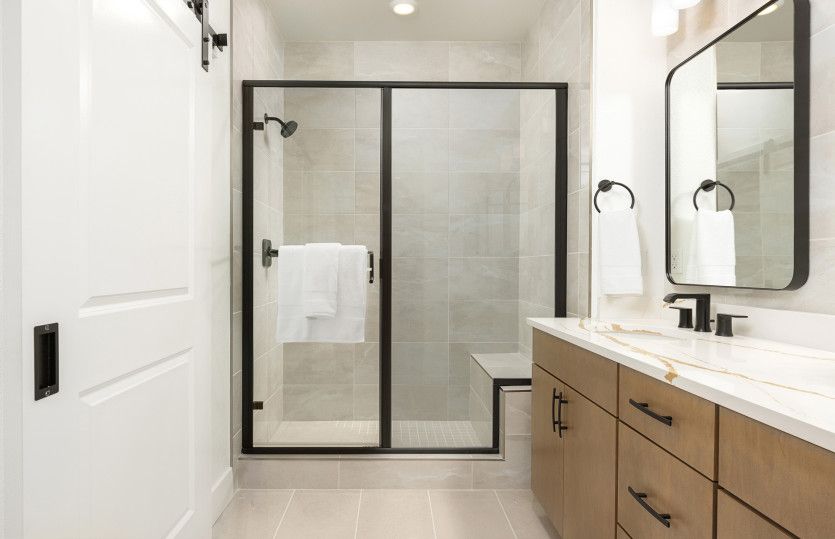 Impressive walk-in shower