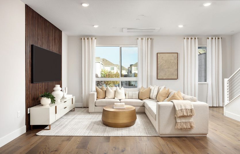 Spacious illuminated gathering room