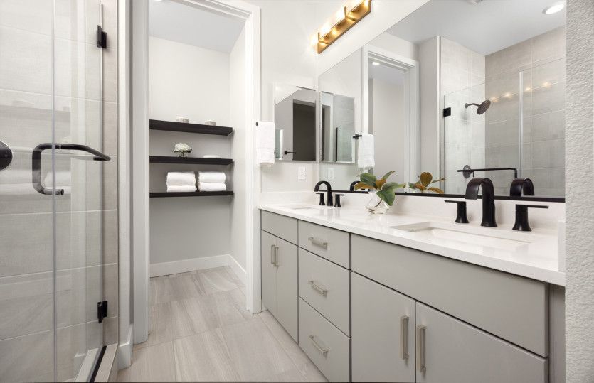 Owner's bathroom with walk in shower