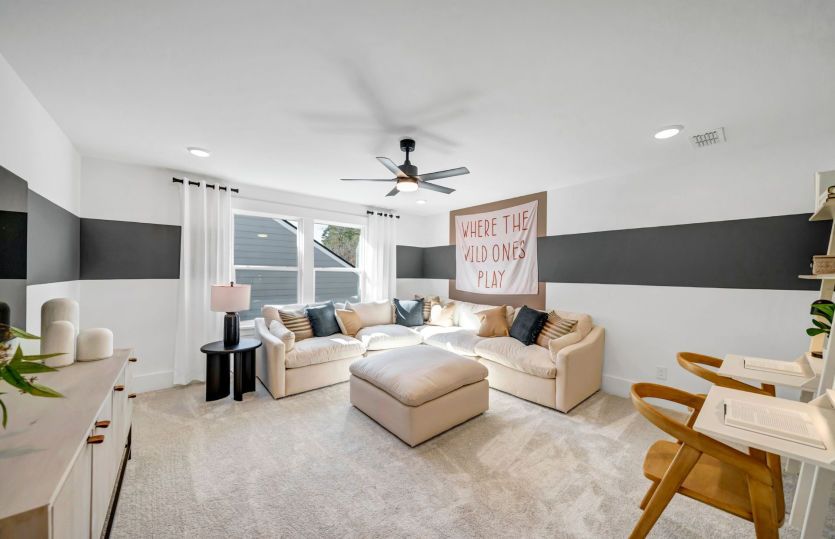 The Prestige offers an airy upstairs loft with plenty of natural light.