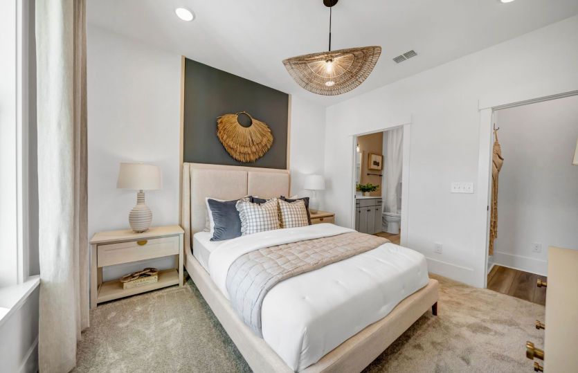 Guest Bedroom with a full bath perfect for guest to relax for an extended vacation.