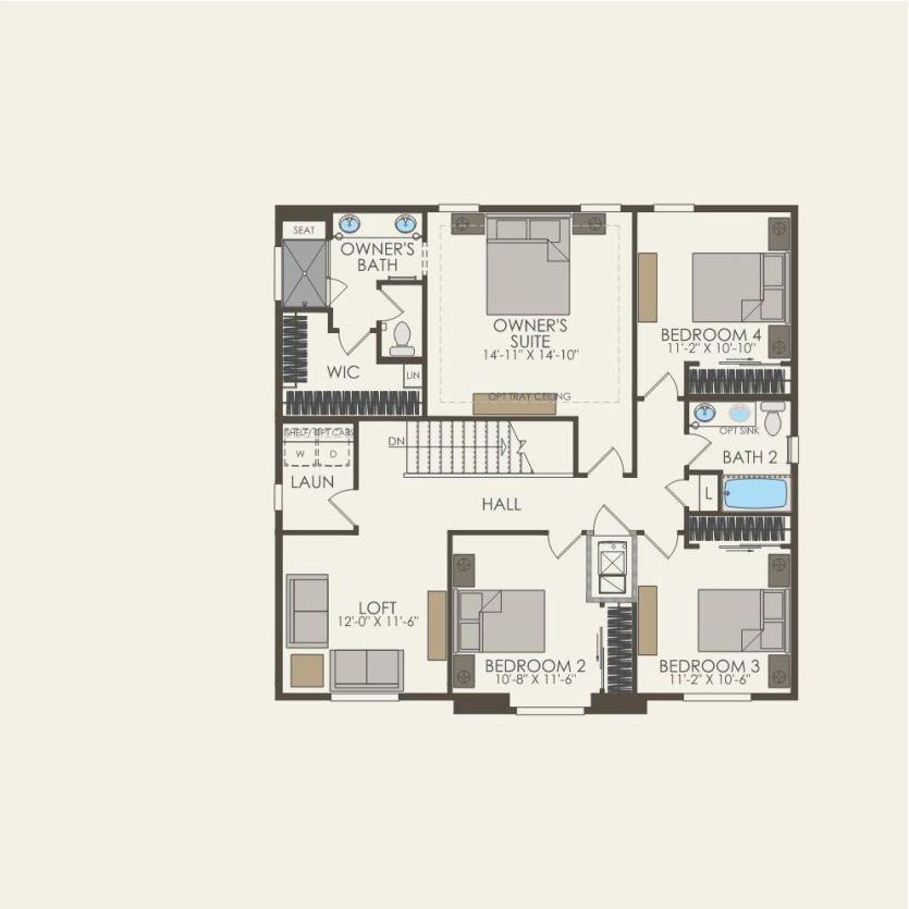 Second Floor 4 br / 2.5 ba