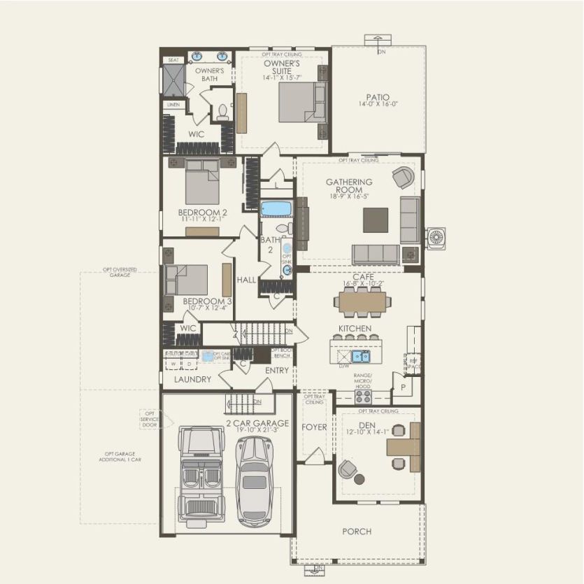 First Floor 3 br / 2 ba