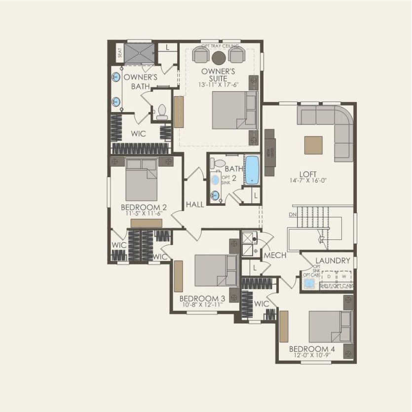 Second Floor 4 br / 2.5 ba