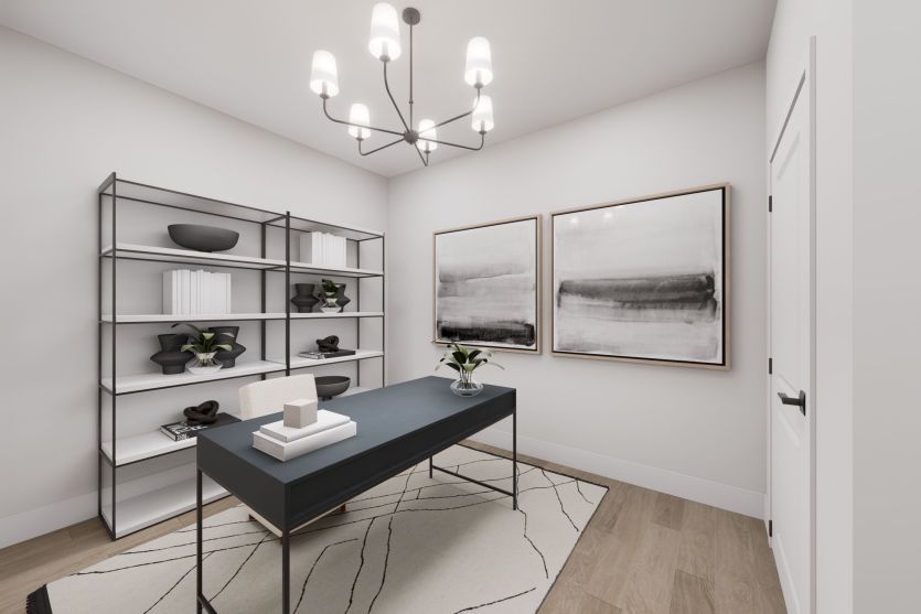 Den Provides Space for a Home Office