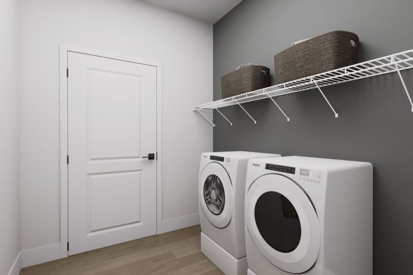Laundry Room Provides Additional Storage
