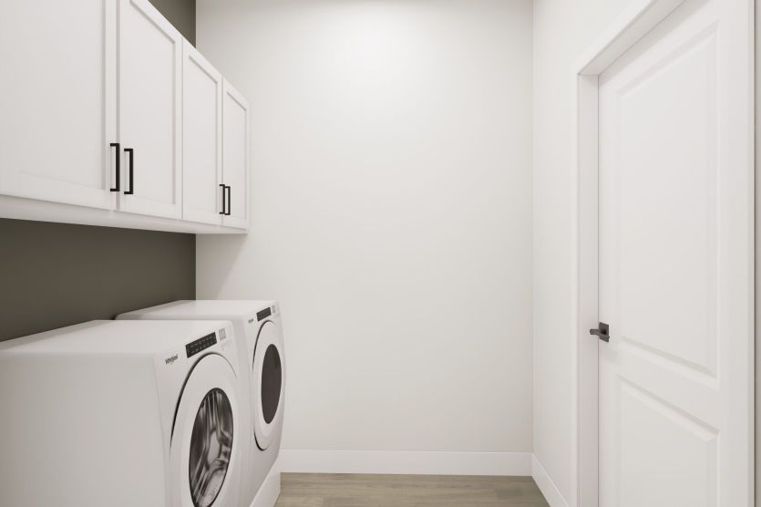 Laundry Room Provides Additional Storage Space