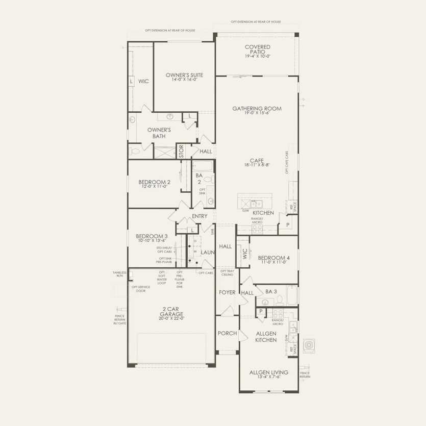 First Floor 4 br / 3 ba